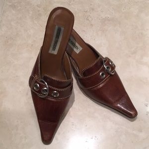 Steve Madden Leather Heel Mule
